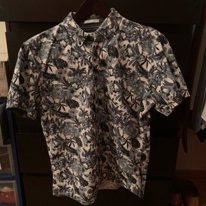 Floral short sleeve button down